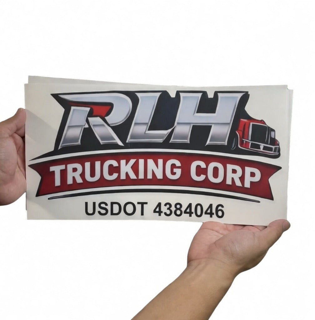 Custom US DOT Transportation Truck Decals (Set of 2)