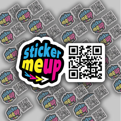 Custom QR Code Stickers with Logo | Gloss & Matte | Business Branding Stickers