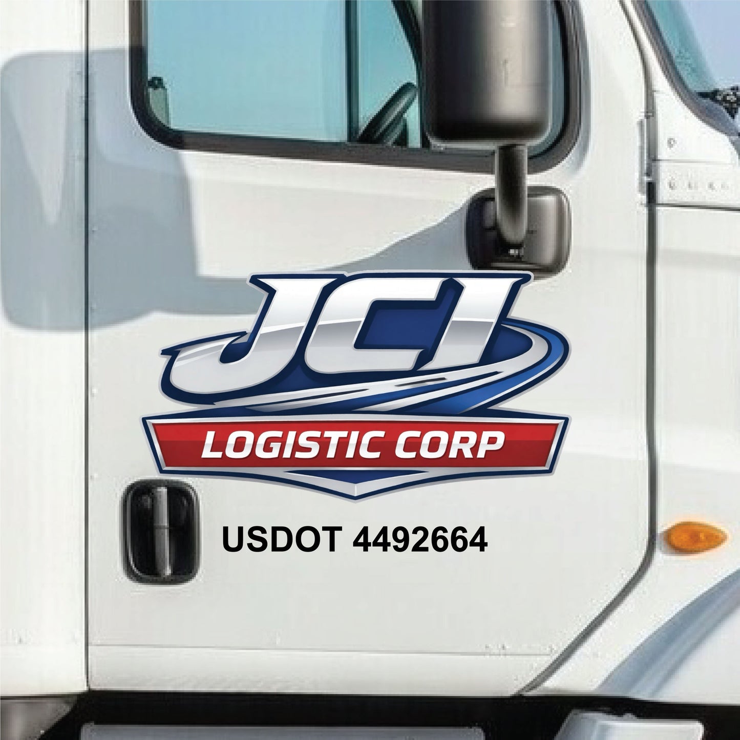 Custom US DOT Transportation Truck Decals (Set of 2)