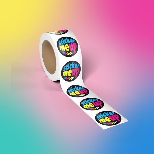 Custom circle sticker roll with your logo